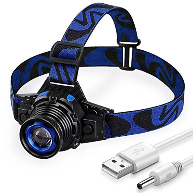 LED Headlamp Rechargeable with Focus for Outdoor Use