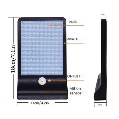 Outdoor Solar LED Garden Light with Motion Sensor