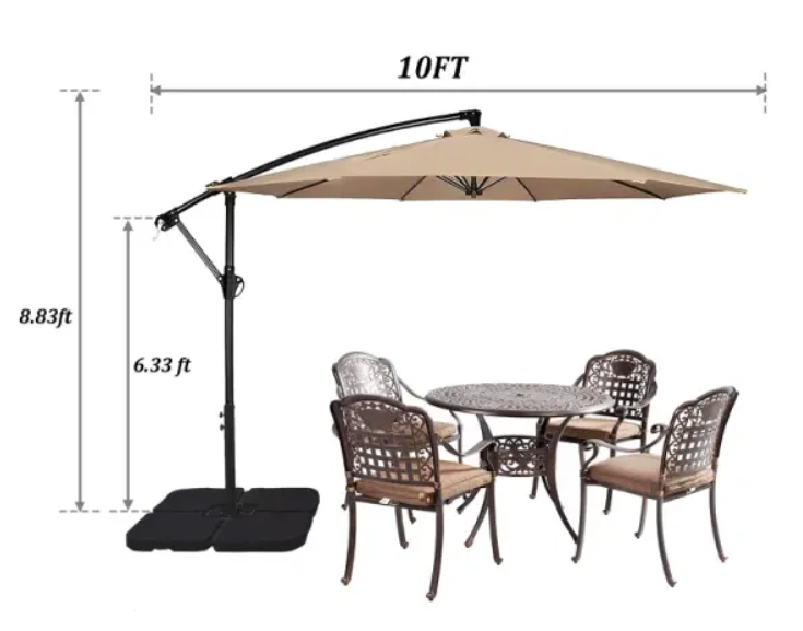 Steel Cantilever Offset Outdoor Umbrella
