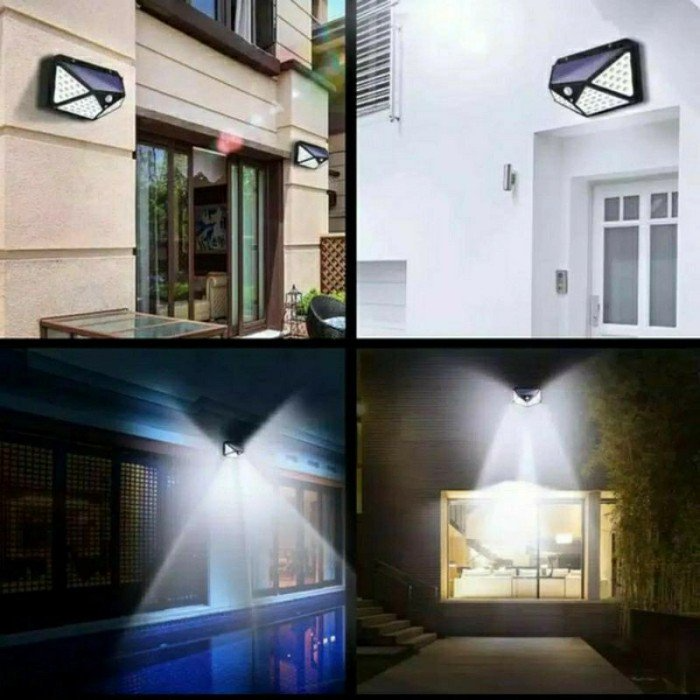 Solar Powered Lights On All Sides - Black