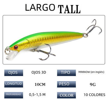 10cm 9g Floating Lure with Rattling Beads Fishing Tackle