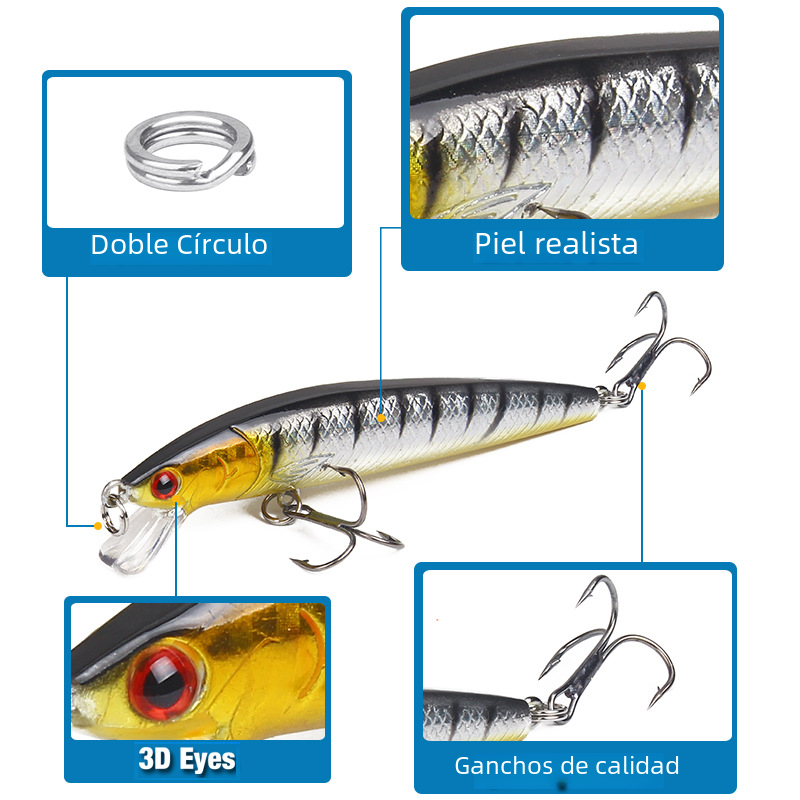 10cm 9g Floating Lure with Rattling Beads Fishing Tackle
